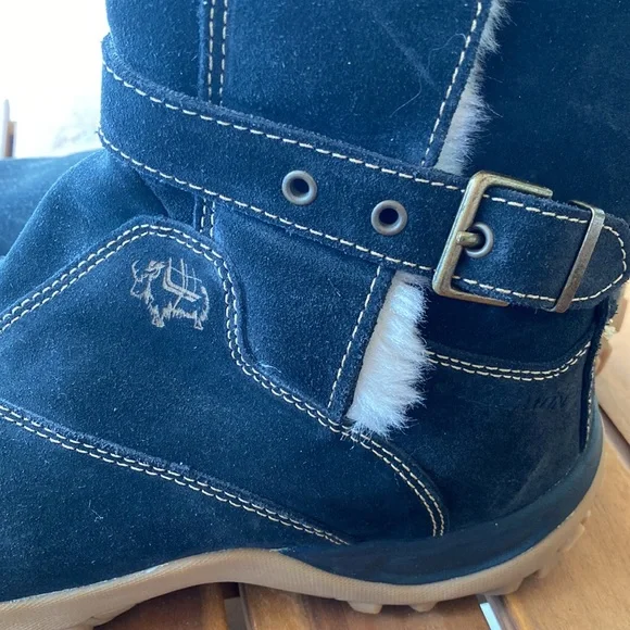 Salomon Lhasa Suede Winter Snow Boots faux fur lined Contagrip / Womens SZ 8.5 - Picture 4 of 13